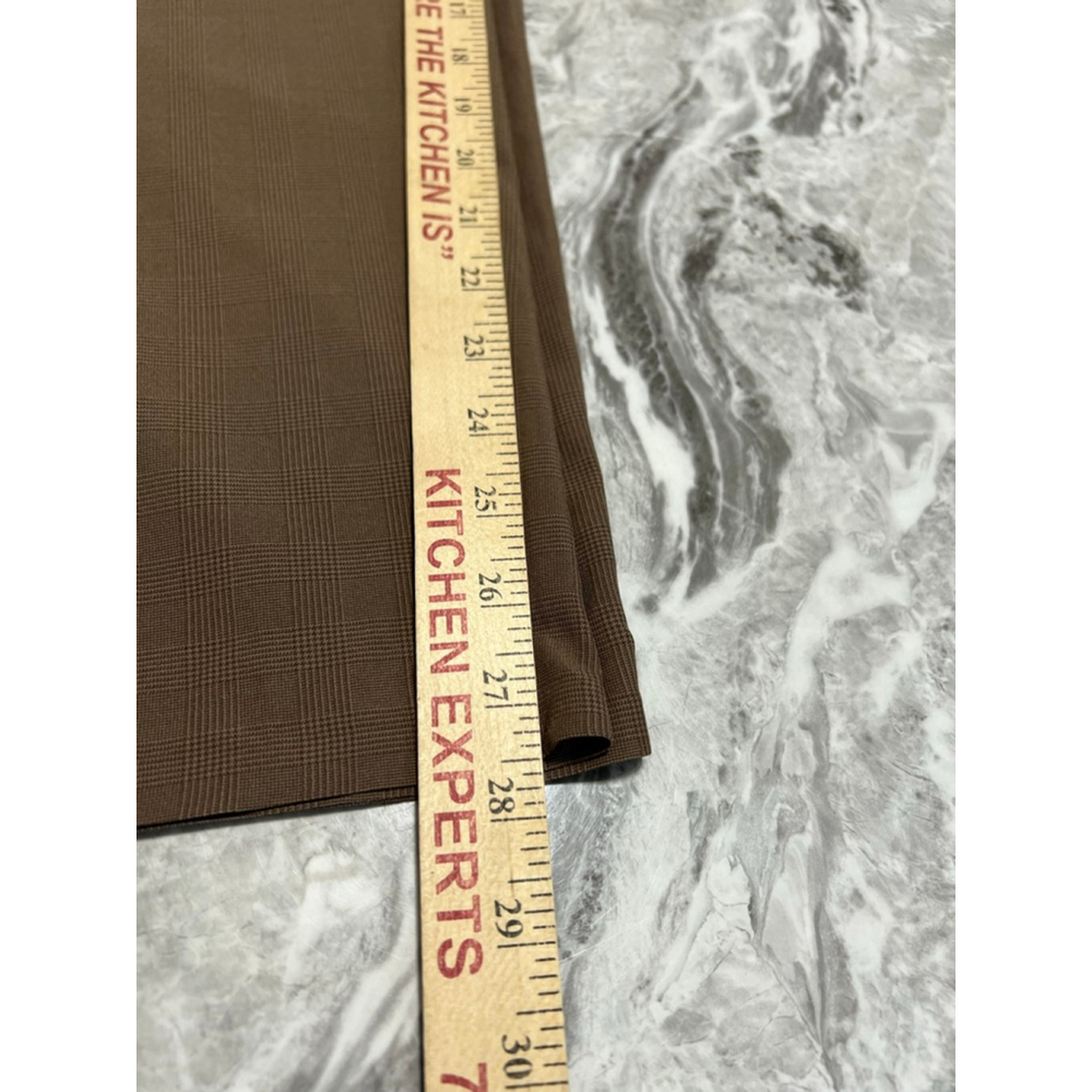 Women's Athleta Skyline Plaid Ankle Cropped Pants Size 12 Brown - Picture 11 of 12